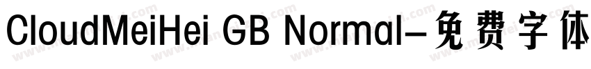 CloudMeiHei GB Normal字体转换